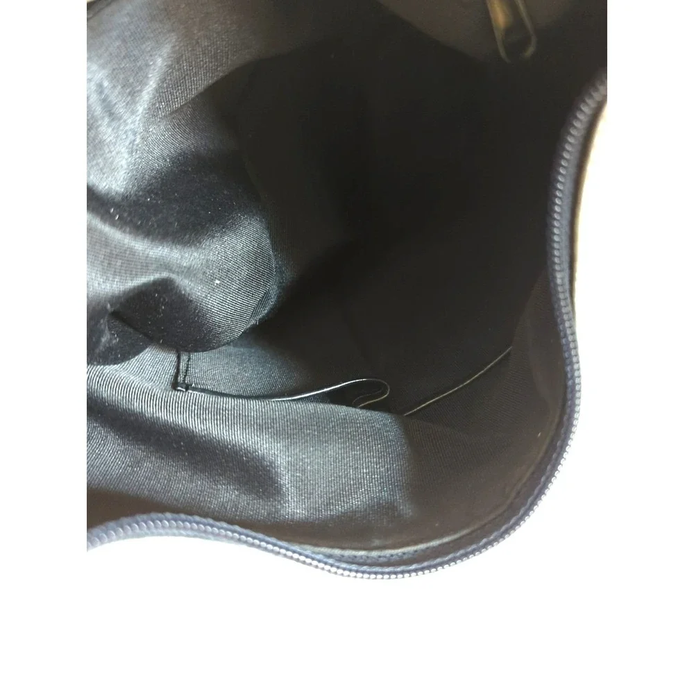 Kenneth Cole New York Black Slouch Leather Hobo Shoulder Bag Minimalist Boho